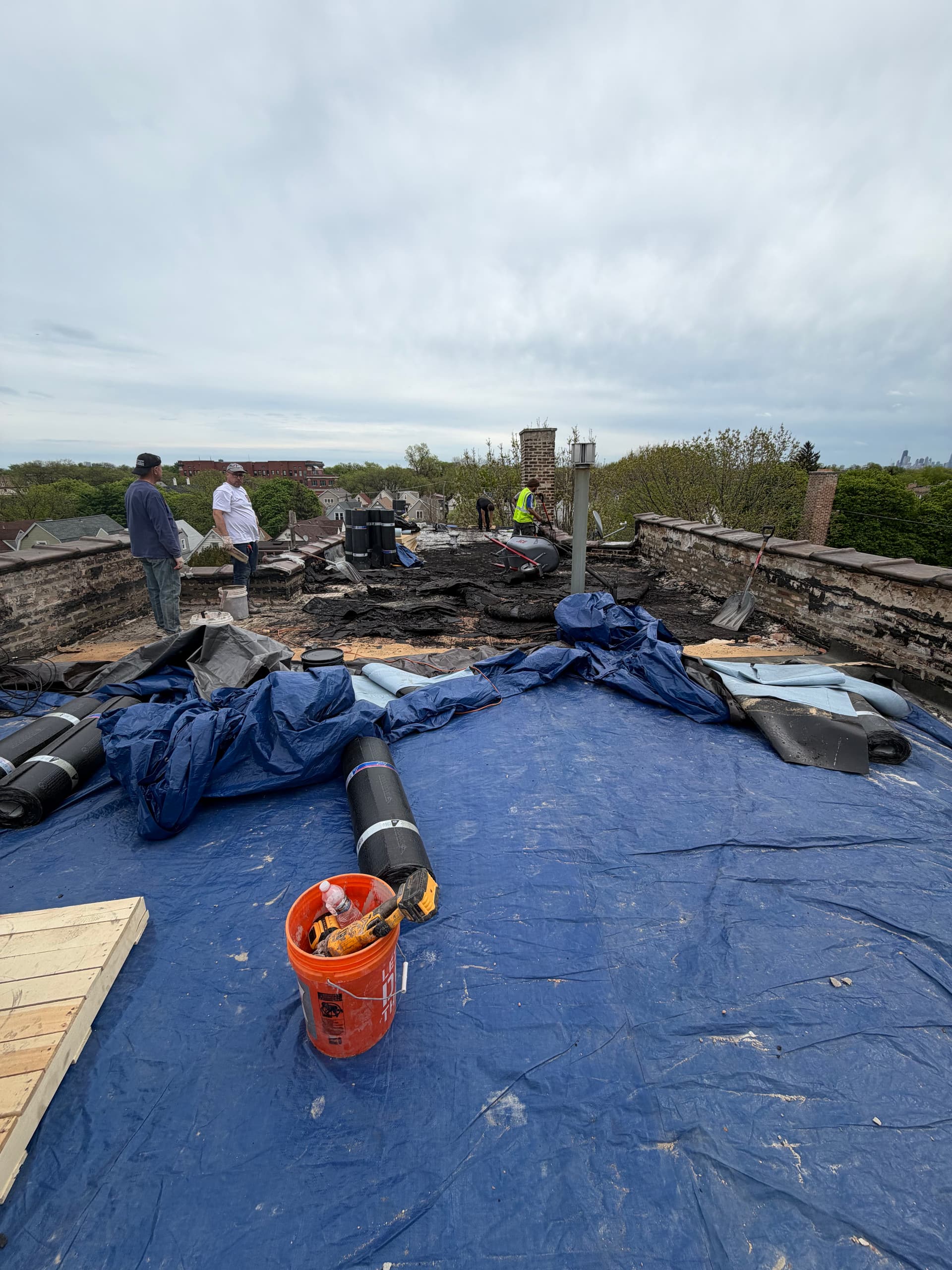 Gallery photos for Flat Roof Replacement Done Right - Tear-Off to Finished Modified System: Image #3