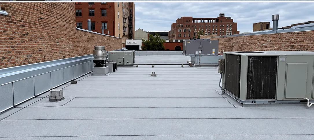 Granulated Modified Flat Roof Installation on a Chicago Commercial Building image